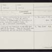 Whalsay, Isbister, Nisthouse, HU56SE 16, Ordnance Survey index card, Recto