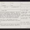 Yell, Ness Of Gossabrough, HU58SW 1, Ordnance Survey index card, page number 1, Recto