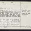 Yell, Burra Ness, HU59NE 3, Ordnance Survey index card, page number 1, Recto