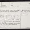 Uyea, Knowe Of Heogland, HU59NE 7, Ordnance Survey index card, Recto