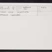 Yell, Sellafirth, Bayanne House, HU59NW 5, Ordnance Survey index card, Recto