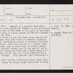 Yell, Sellafirth, Bayanne House, HU59NW 5, Ordnance Survey index card, page number 1, Recto