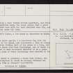 Fetlar, Wick Of Aith, Giant's Grave, HU68NW 1, Ordnance Survey index card, page number 2, Verso