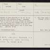 Uyea, HU69NW 6, Ordnance Survey index card, Recto