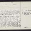 Fetlar, Outer Brough, HU69SE 1, Ordnance Survey index card, page number 1, Recto