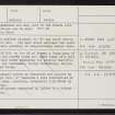 Fetlar, Vord Hill, HU69SW 3, Ordnance Survey index card, page number 2, Verso