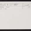 Fetlar, Hamara Field, HU69SW 17, Ordnance Survey index card, Recto