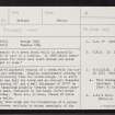 Fetlar, Aith, St Rognvald's, HU69SW 20, Ordnance Survey index card, page number 1, Recto