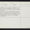 Fetlar, Muirskirk, HU69SW 30, Ordnance Survey index card, page number 2, Verso