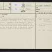Fetlar, Gibb House, HU69SW 31, Ordnance Survey index card, page number 1, Recto