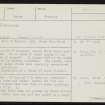 Hall Of Ireland, HY20NE 2, Ordnance Survey index card, page number 1, Recto