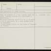 Hall Of Ireland, HY20NE 2, Ordnance Survey index card, page number 2, Verso