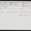 Millhouse, HY20NE 25, Ordnance Survey index card, Recto