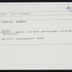 Graemsay, Sandside, HY20NE 28, Ordnance Survey index card, Recto