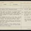 Brockan, HY20NW 1, Ordnance Survey index card, page number 1, Recto