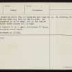 Brockan, HY20NW 1, Ordnance Survey index card, page number 2, Verso