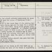 Breckness, HY20NW 9, Ordnance Survey index card, page number 1, Recto