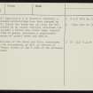 Warebeth Cemetery, HY20NW 17, Ordnance Survey index card, page number 3, Verso