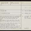 Hoy, Braebister, HY20NW 20, Ordnance Survey index card, page number 1, Recto