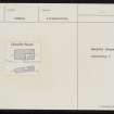 Hoy, Dwarfie Stane, HY20SW 8, Ordnance Survey index card, page number 1, Recto