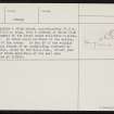 Loch Of Clumly, HY21NE 1, Ordnance Survey index card, page number 2, Recto