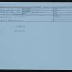 Stackrue Lyking, HY21NE 9, Ordnance Survey index card, Recto