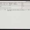 Burrian, HY21NE 17, Ordnance Survey index card, Recto