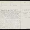 Midhouse, Tenston, HY21NE 20, Ordnance Survey index card, page number 1, Recto