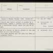 Kirkness, HY21NE 35, Ordnance Survey index card, Recto