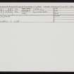 Hackland, HY21NE 38, Ordnance Survey index card, Recto
