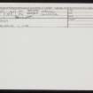 Vetquoy, HY21NE 41, Ordnance Survey index card, Recto