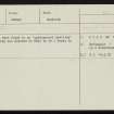 Sandwick, HY21NE 57, Ordnance Survey index card, Recto