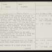 Yesnaby, Brough Of Bigging, HY21NW 7, Ordnance Survey index card, page number 1, Recto