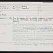 Skaill, HY21NW 14, Ordnance Survey index card, Recto