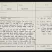 Millhouse, Sand Fiold, Bay Of Skaill, HY21NW 15, Ordnance Survey index card, page number 1, Recto