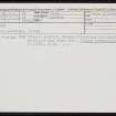 Verron, HY21NW 22, Ordnance Survey index card, Recto