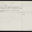 Skaill, Loupandessness, HY21NW 25, Ordnance Survey index card, page number 2, Recto