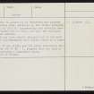 Ring Of Bookan, HY21SE 7, Ordnance Survey index card, page number 2, Verso