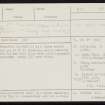 Salt Knowe, HY21SE 14, Ordnance Survey index card, page number 1, Recto
