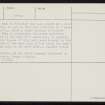 Cummi Howe, Cumminess, HY21SE 17, Ordnance Survey index card, page number 2, Verso