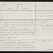 Bookan, HY21SE 18, Ordnance Survey index card, page number 1, Recto