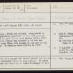 Kirkbister, HY21SW 2, Ordnance Survey index card, Recto