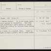 Abune-The-Hill, HY22NE 2, Ordnance Survey index card, Recto