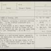 Knowe Of Crustan, HY22NE 5, Ordnance Survey index card, Recto