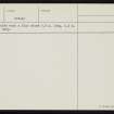 Kirbister, Knowe Of Nesthouse, HY22NE 6, Ordnance Survey index card, page number 2, Verso