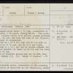 Stanerandy, HY22NE 15, Ordnance Survey index card, page number 1, Recto