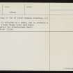 Stanerandy, HY22NE 15, Ordnance Survey index card, page number 2, Verso