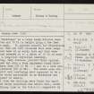 Saevar Howe, HY22NW 5, Ordnance Survey index card, page number 1, Recto