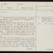 Point Of Buckquoy, HY22NW 12, Ordnance Survey index card, page number 1, Recto