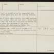 Point Of Buckquoy, HY22NW 12, Ordnance Survey index card, page number 2, Verso